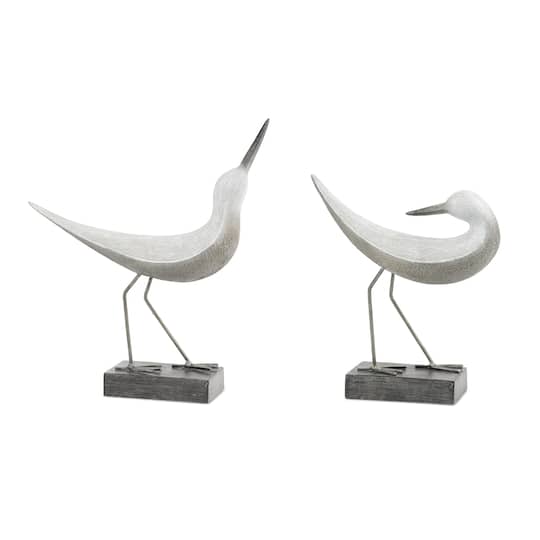 Melrose Modern Sea Bird Figurines Set in White/Gray | Michaels®